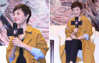 孙俪宣传新戏，颜值高到让人服气，哈哈大笑的状态下颜值好!