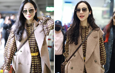 韩雪现身机场优雅时尚,对粉丝歪头比心可爱接地气!