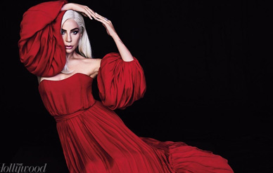 众女星红装争艳奢华大气,LadyGaga红裙白发露香肩!