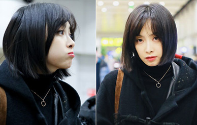 宋茜穿呢子大衣冷到委屈，嘟嘴卖萌小表情不断，冷死宝宝啦！