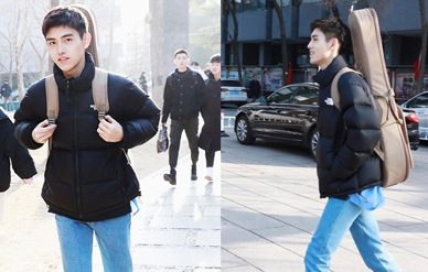 陈飞宇现身北电艺考复试，口罩遮面身背吉他难掩星范！